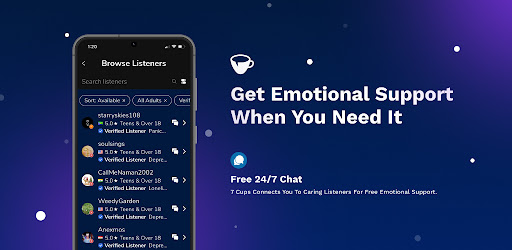 Header image for 7 Cups: Online Therapy & Chat